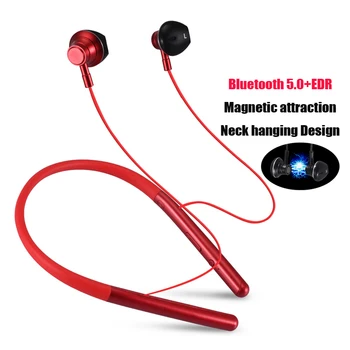 

Magnetic Waterproof Sports Earphones Neckband Headphones In-Ear Headset with Mic Noise Cancelling Bluetooth V5.0 + EDR Earbuds