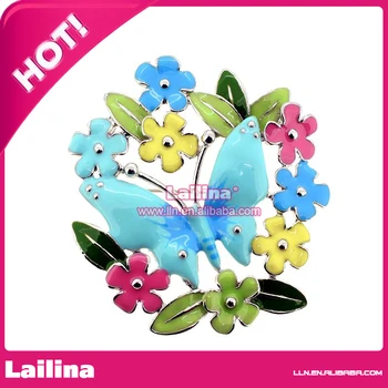 

100pcs/lot muti-color flower and butterfly brooch christmas decoration