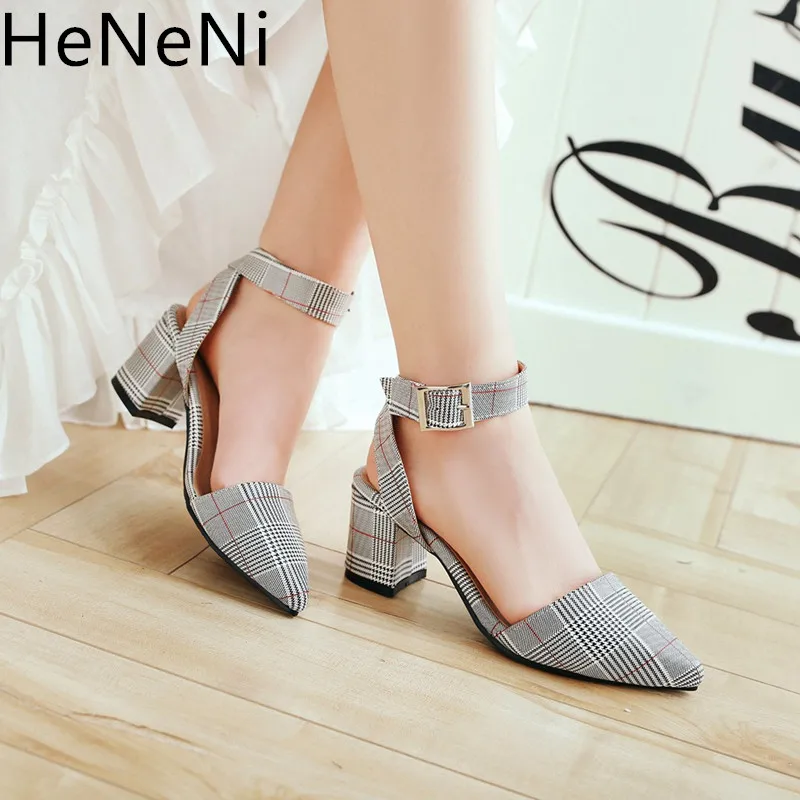 Женская обувь лето 2019 женские босоножки с ремешком на щиколотке толстом высоком