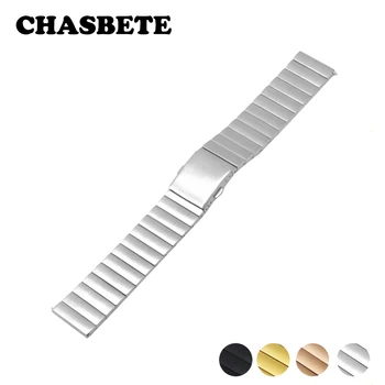 

22mm Stainless Steel Watch Band for Moto 360 2 46mm 2015 Quick Release Metal Strap Wrist Loop Belt Bracelet Black Gold Silver