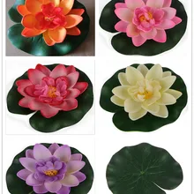 1 шт. искусственный Лотос водяная Лилия плавающий цветок Пруд Танк растение орнамент 10 см домашний сад декорация для пруда
