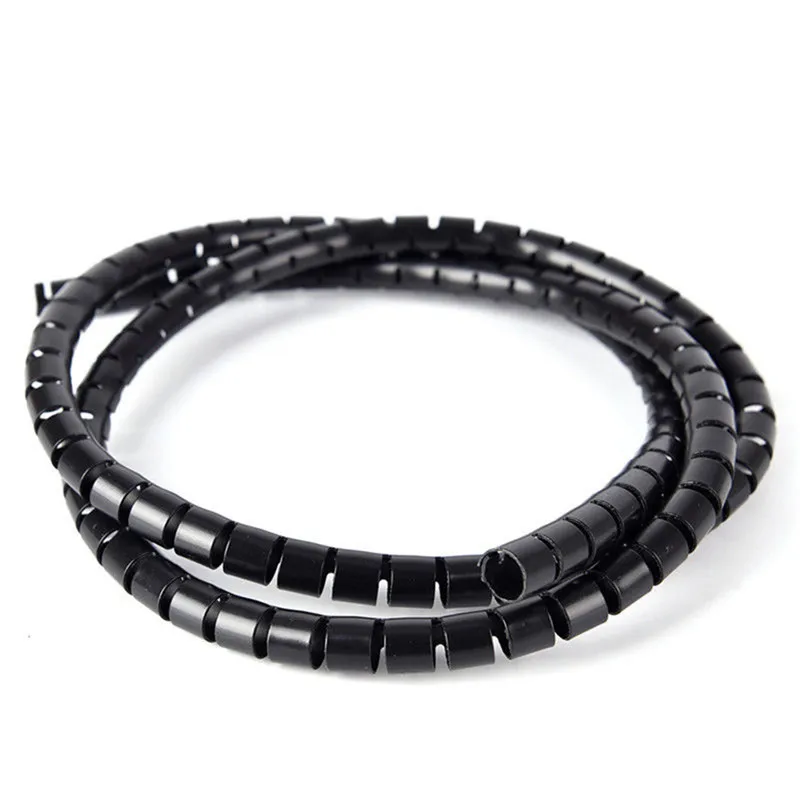 

3 Color 1m 10/25mm Cable Spiral Wrap Tidy Cord Wire Banding Loom Storage Organizer PC TV Tool