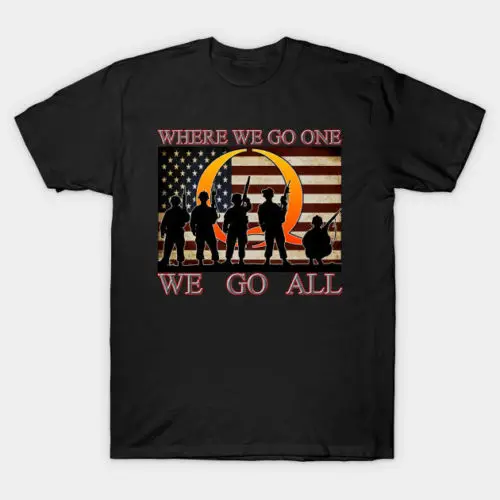QANON где мы идем один военный Для мужчин футболка Костюмы Прохладный Повседневное