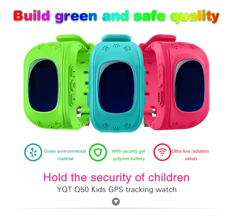 Q50 GPS Tracker Watch Kids Smart watch SOS call Anti Lost Bracelet Wristband Children Wearable Devices OLED GPS Locator Tracker
