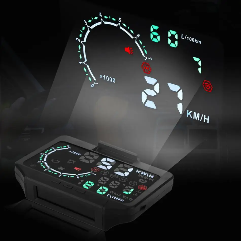 

Car TPMS Tire Pressure Monitor System HUD Head Up Display Speed Warning OBD2 Interface Set Car Accessories tpms with hud