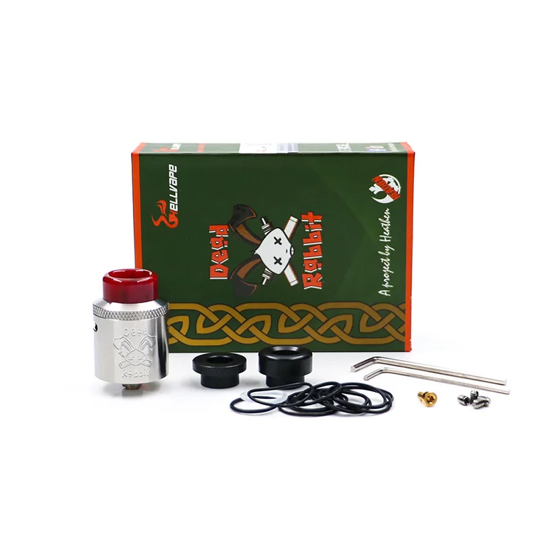 original Hellvape Dead Rabbit BF RDA Tank aluminum Supports Single/Dual Coil Vape For elctronic cigarette squonk box Mod