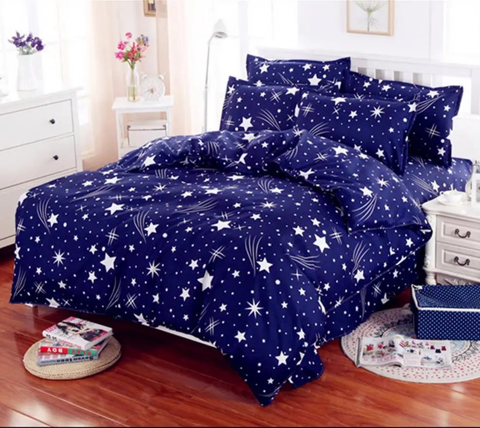Free shipping meteor shower 4pcs Bedding, quilt cover quilt sheet 3pcs