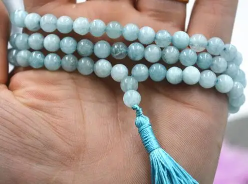 free shipping 6-10mm stone Buddhist Natural 108 Prayer Beads Mala Bracelet Necklace | Украшения и аксессуары