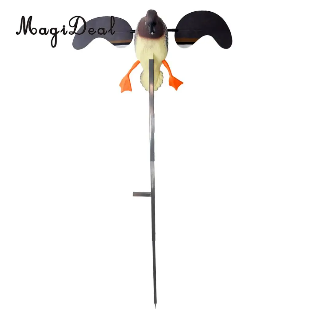 MagiDeal Hunting Duck Decoy Electric Flying Duck Decoy Remote Control Male Duck for Outdoor Kayaking Canoe Fishing Accessories