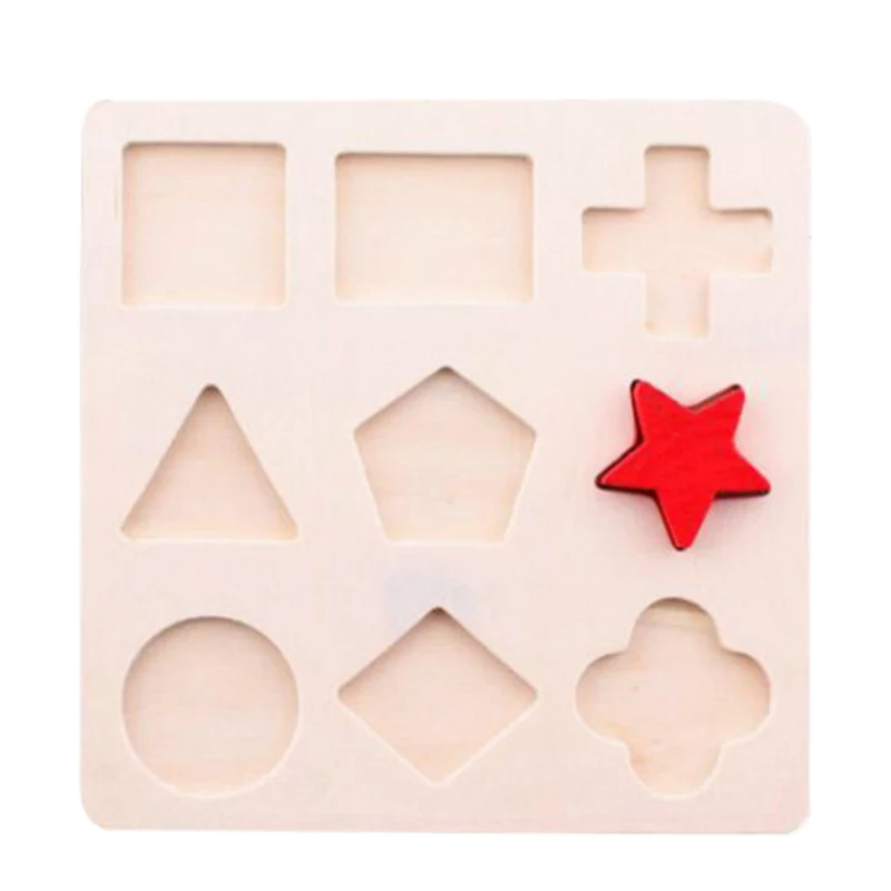 10 шт. детская головоломка деревянная 3D головоломка детская деревянная Геометрическая Головоломка обучающие Игрушки для раннего развития обучения
