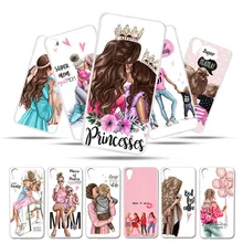 Silicone Case For HTC Desire 626 628 A32 626w 626D 626G 626S HTC Desire 650 Case Cover Black Brown Hair Baby Mom Girl Queen кресло desire brown