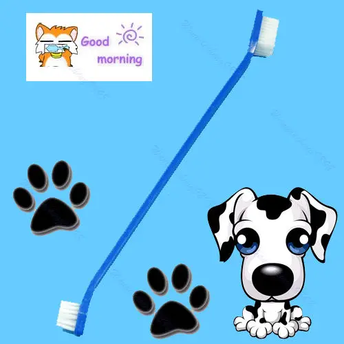 

10PCS Duel End Dog Cat Dental Pet Grooming Toothbrush 8.7'' New