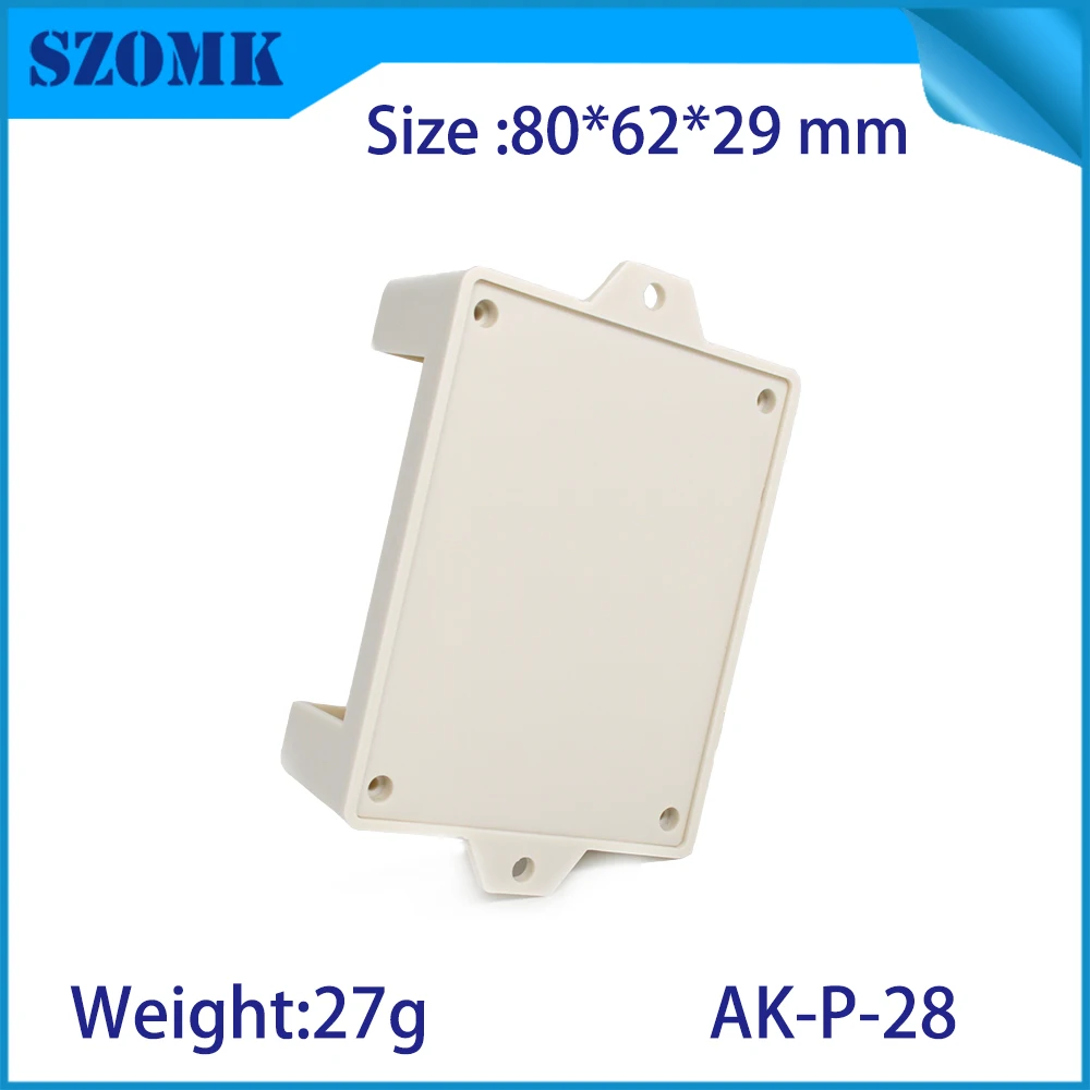 1 шт. 80*62*29 мм szomk diy маленький пластиковый корпус для din рейки PLC проектный ящик
