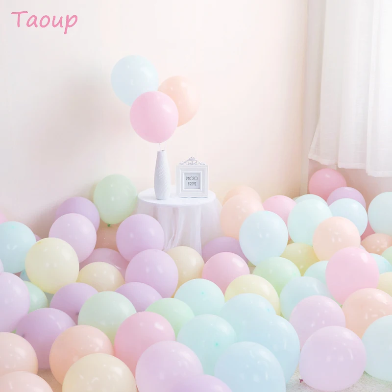 Taoup 10 шт. дюймовые латексные воздушные шары Макарон Для вечеринки счастливые