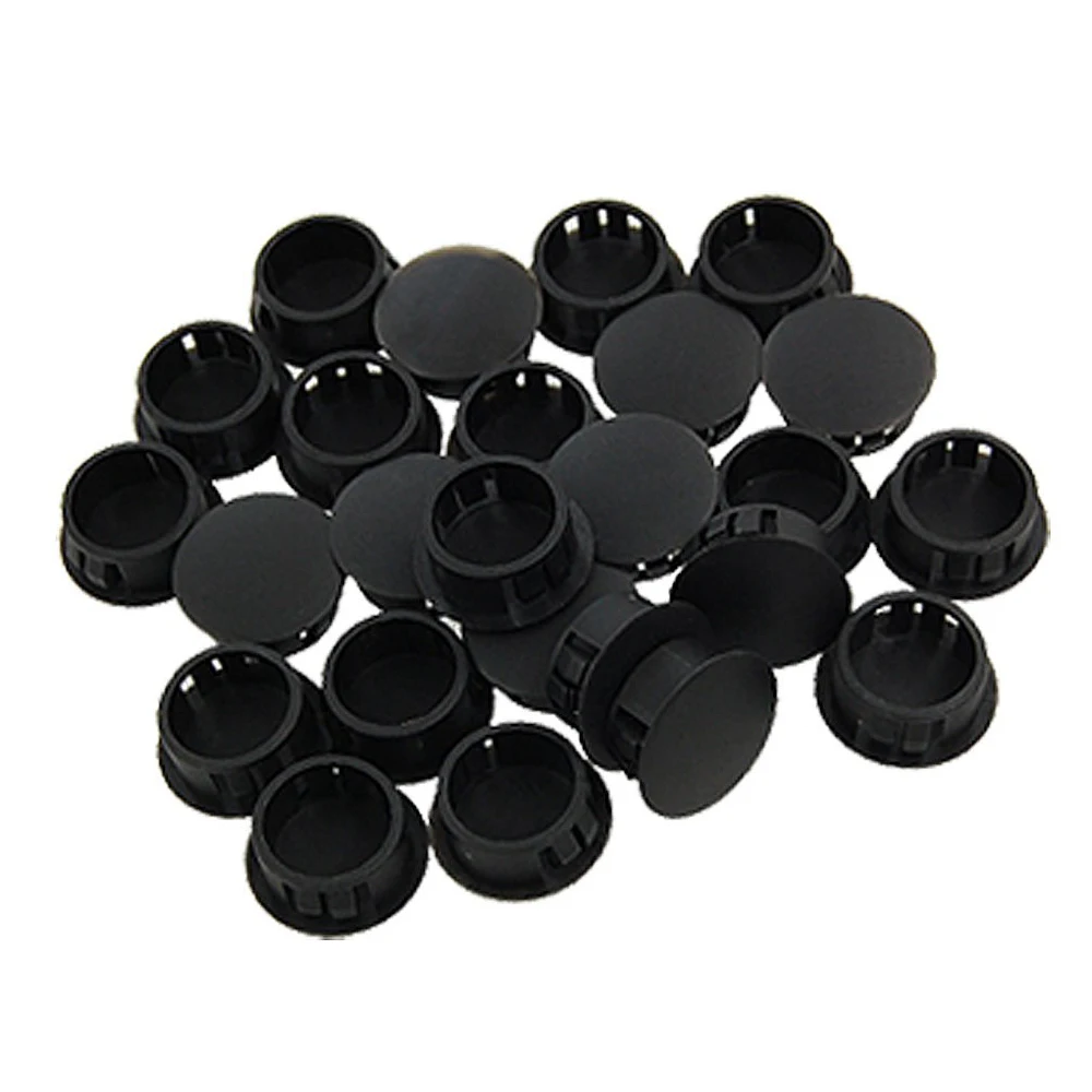 

JFBL Wholesale 7/8" Head Plastic Plugs Black 25 Pcs for 3/4" Dia Hole