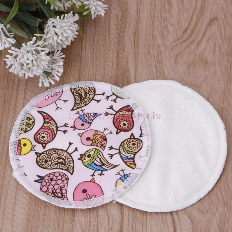 Nursing Breastfeeding Pad Bamboo Fiber Leakproof Reusable Washable 12cm