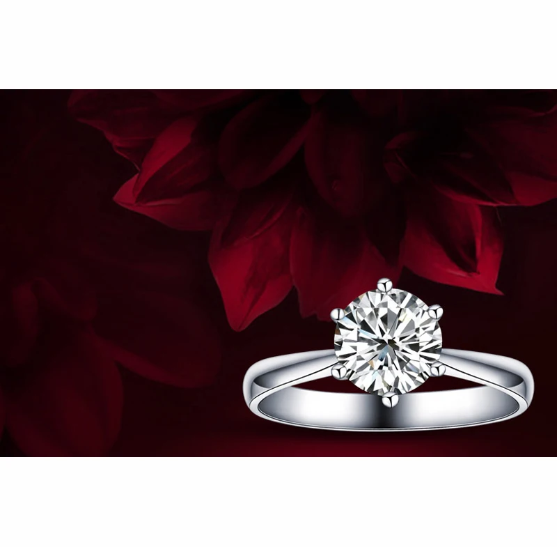 JEXXI Romantic Wedding Rings Jewelry Cubic Zirconia Ring for Women Men 925 Sterling Silver Rings Accessories