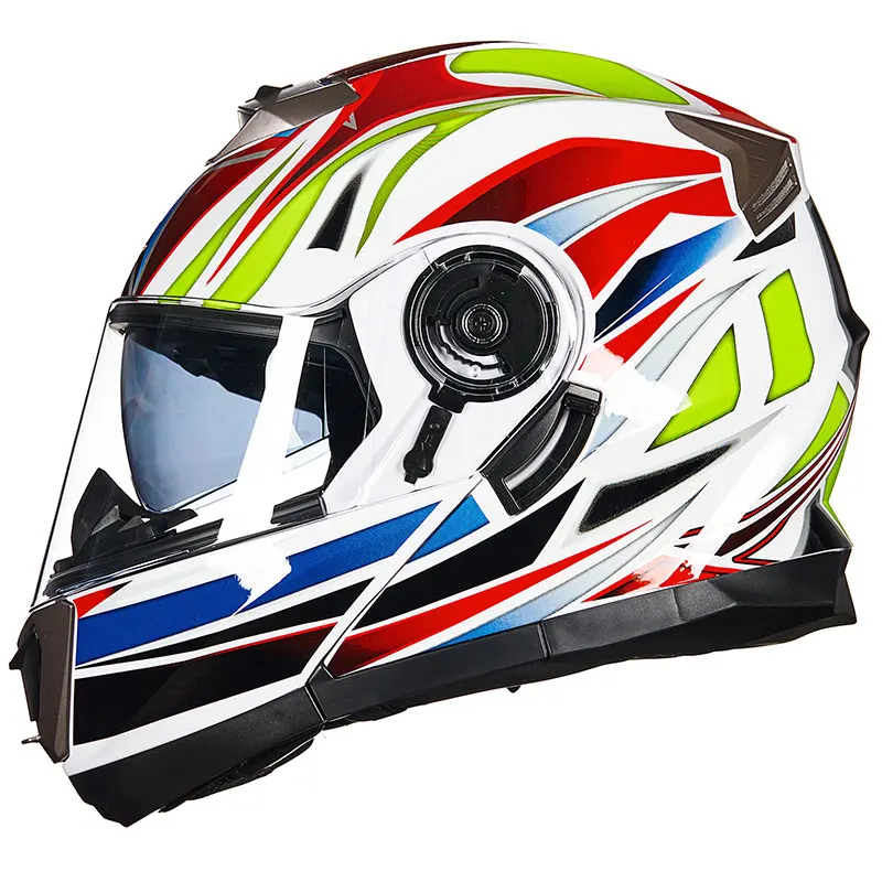 GXT 160 мотоциклетный флип-шлем 4 сезона с двойными линзами, шлем для верховой езды, шлем для мотокросса, полный скутер - Цвет: 6