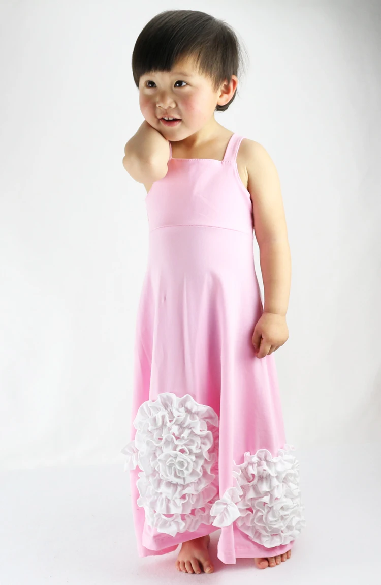 

Kids Dresses For Girls Hot Sale! Summer Girl Flower Maxi Dress,adorable And Cotton Halter Long Dress For 1-8t Kids Party