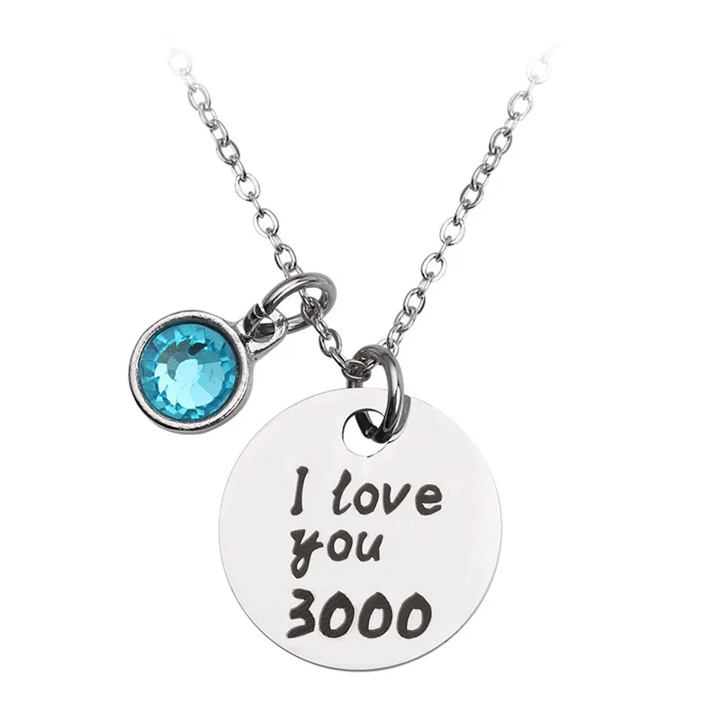 Heart Necklace & Keychain Gift Set - To My Dad, I Love You 3000 - Gnc1 -  Wrapsify