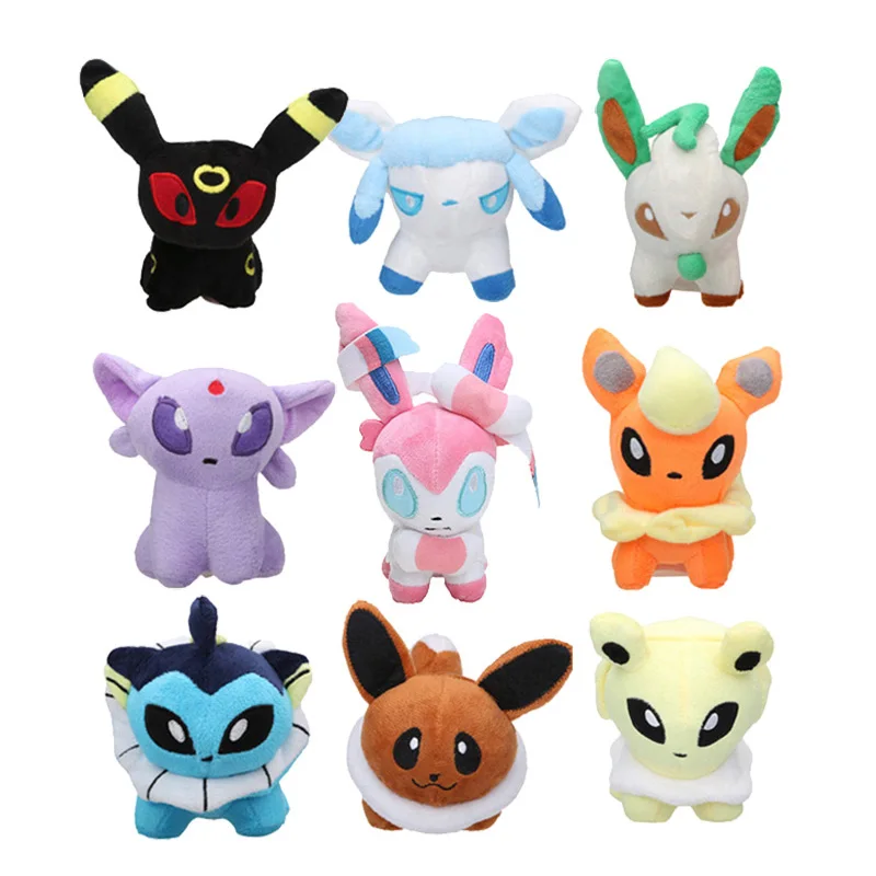 

9styles Pocket Plush Umbreon Sylveon Eevee Espeon Jolteon Vaporeon Flareon Glaceon Leafeon Plush Toys Stuffed Dolls 12-15cm