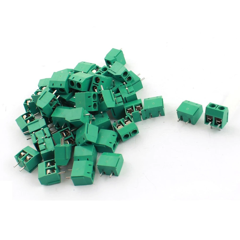 

50Pcs 300V 15A 2Way PCB Board Screw Terminal Block Connector 5mm Pitch Dropshipping