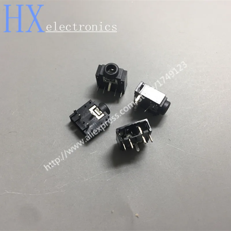 Free shipping 500PCS 3F07 plastic seat head binaural headset 3 5 audio jack headphone jack 3 5MM 5 feet five feet