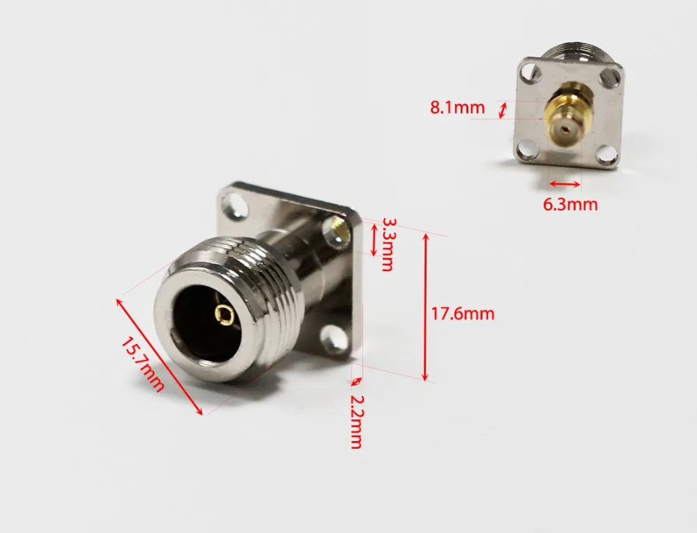 1 шт. N Женский Джек SMA женский Джек РФ Coax адаптер модем Convertor разъем 4-отверстие Панель крепление nickelplated Новая