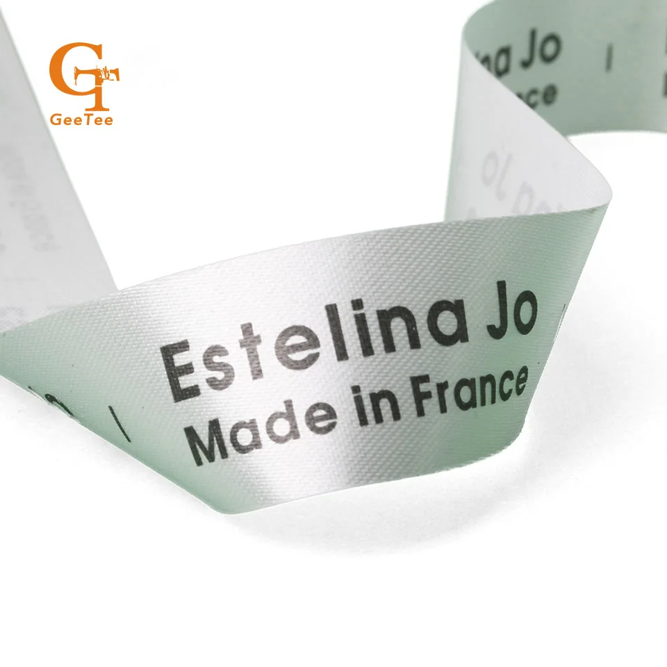 Пользовательский логотип мягкая шелковая печать основные этикетки