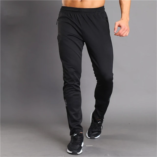 US $12.72 Breathable Jogging Pants Men Fitness Joggers Running Pants With Zip Pocket Training Sport Pants For
