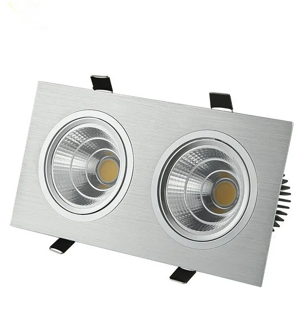 

Free Shipping Silver shell 20w Double Dimmable COB Led Ceiling down light Warm White/White/Cold White AC85-265V