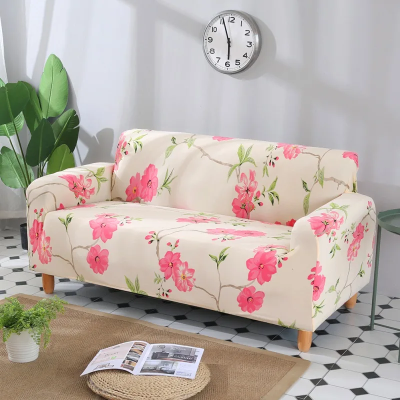 cheap Flower Slipcover Sofa Cover Tightly All inclusive Wrap Double Seat Sofa Cover Elasticity Sofa Cover