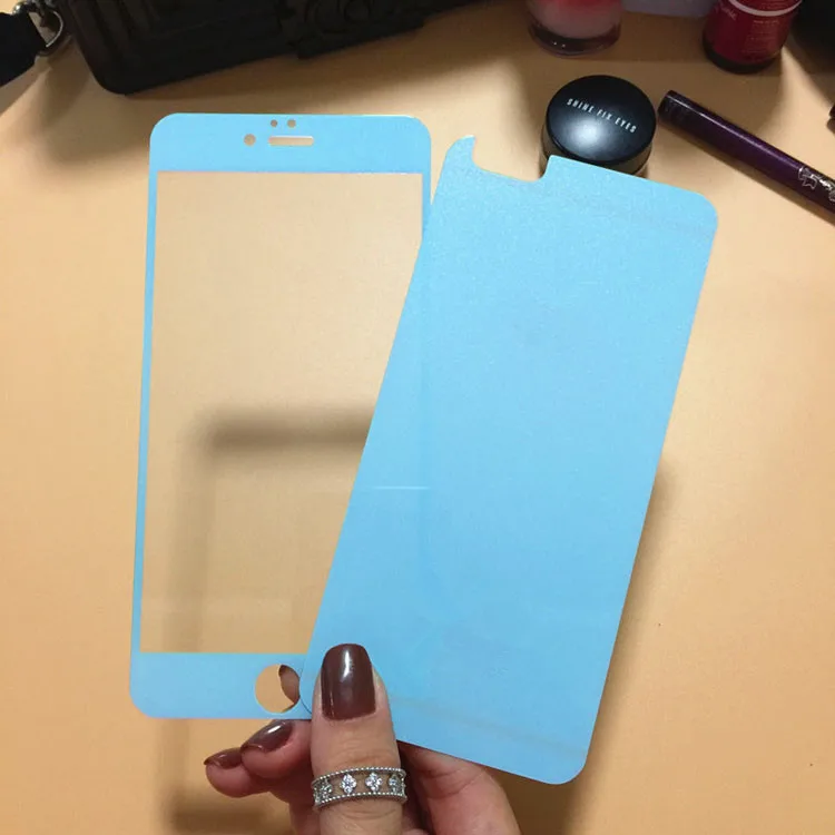 

Korea Shine Glitter Pure Color Front+back Screen tempered glass ProtectorFor iPhone6splus body Protection