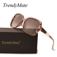 Модные поляризованные солнцезащитные очки для женщин, роскошные брендовые дизайнерские очки, зеркальные солнцезащитные очки для вождения, Oculos De Sol Feminino UV400 038T