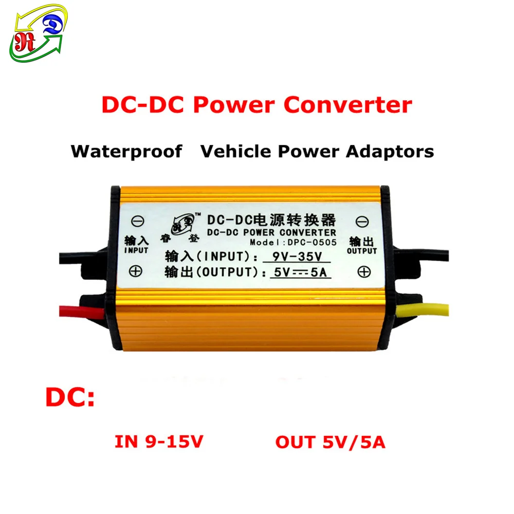 RD 5 V/12 v 5A 4 провода DC-DC понижающий Автомобильный/Автомобильный светодиодный привод питания понижающий преобразователь напряжения Регулятор водонепроницаемый