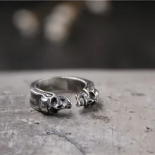 925 Sterling Silver Biker Skull Ring Double Headed for Man Unique Wholesale Price 925 Silver Jewelry 925 Sterling Silver Biker Skull Ring Double Headed for Man Unique Wholesale Price 925 Silver Jewelry