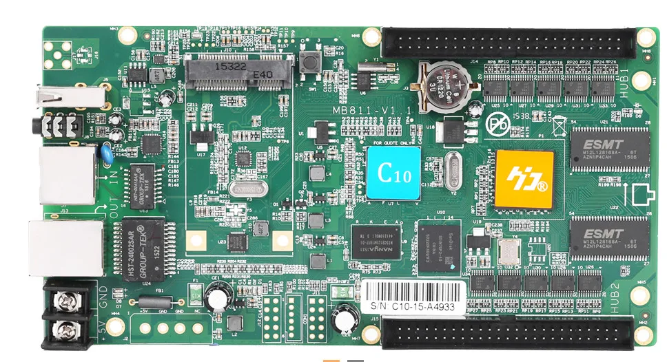 

free shipping Asynchronous RGB led display controller HD-C30 internet+usb port with 1hub 75 board