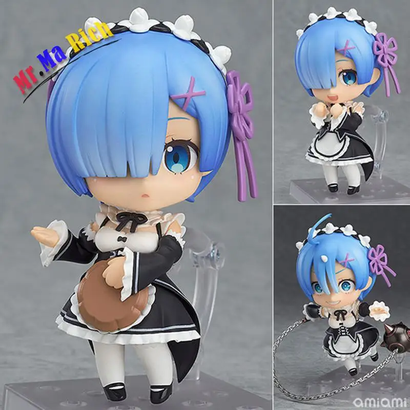 

10cm Re:life In A Different World From Zero Rem Nendoroid Pvc Action Figure Collectible Model Toy Dolls More Accessories Version