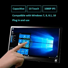 15,6 zoll USB Touchscreen 1080 P LED Luft Computer Monitor Ips-kapazitiver Tragbare PS4 Xbox Computer Gaming Display