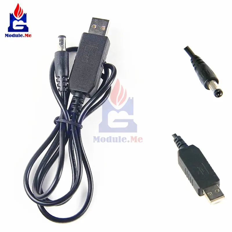 

DC-DC USB 5V to 9V DC Jack 5.5mmx2.1mm Step up Power Module Converter Cable Cord