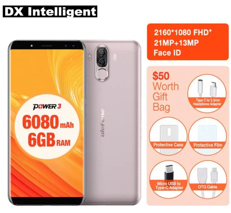 Ulefone POWER 3 6 ГБ 64 Face ID 0 &quotFHD + MTK6763 Octa Core 21MP Quad камера Android 7 1 OTG 6080 мАч Quick Charge 4 г