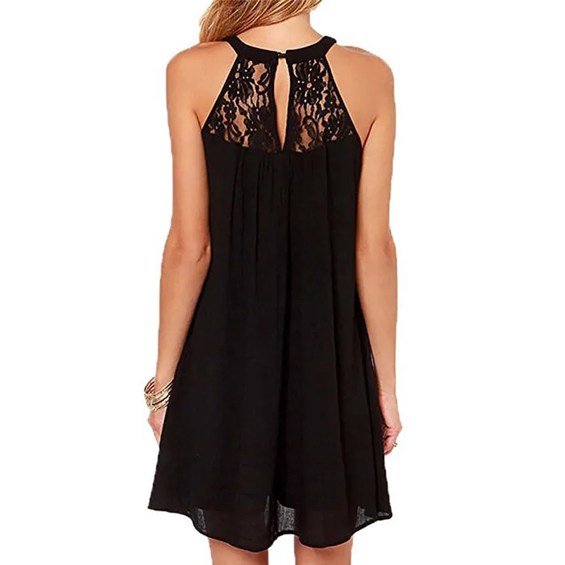 HOT summer dress 2018 beach dress Women's Sleeveless black Dress Bodycon Evening Party Short Mini Dress vestidos robe J13#N (9)