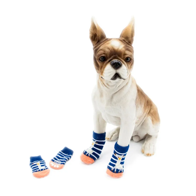 Новые зимние Рождественские собак милые мягкие теплые вязаные носки мультфильм маленький Собака Собачка Обувь Одежда одежды для S-XL