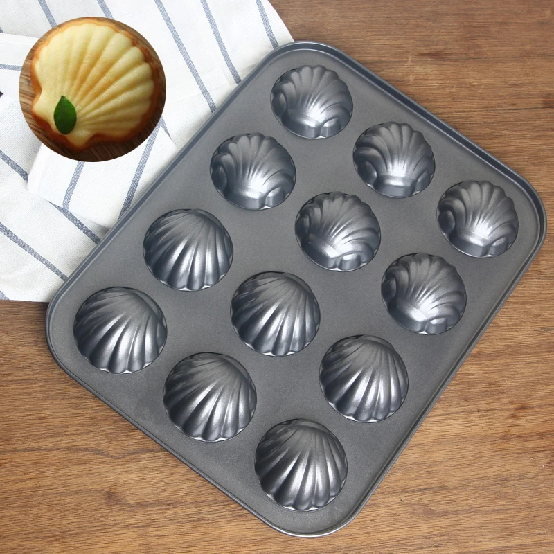 Macaron Moulds 6Hole/12Hole Non Stick Madeleine Tray Carbon Steel