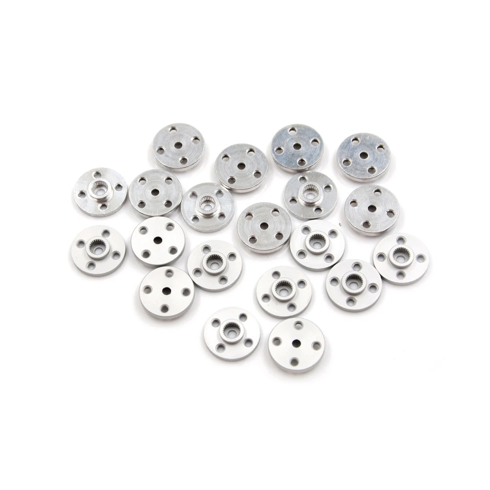 

10x Aluminum Metal 25T Servo Arm Round type Disc Matal Horns For Towrer Pro MG995 MG996 Futaba ACE Robot