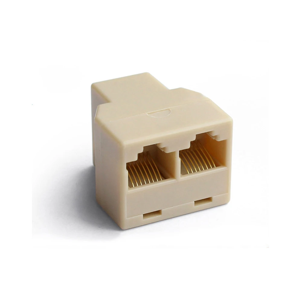 2PCS 1 Set To 2 Ways Rj45 Splitter Cat6 LAN Ethernet Cord Network Cable RJ45 Female Connector Adapter |