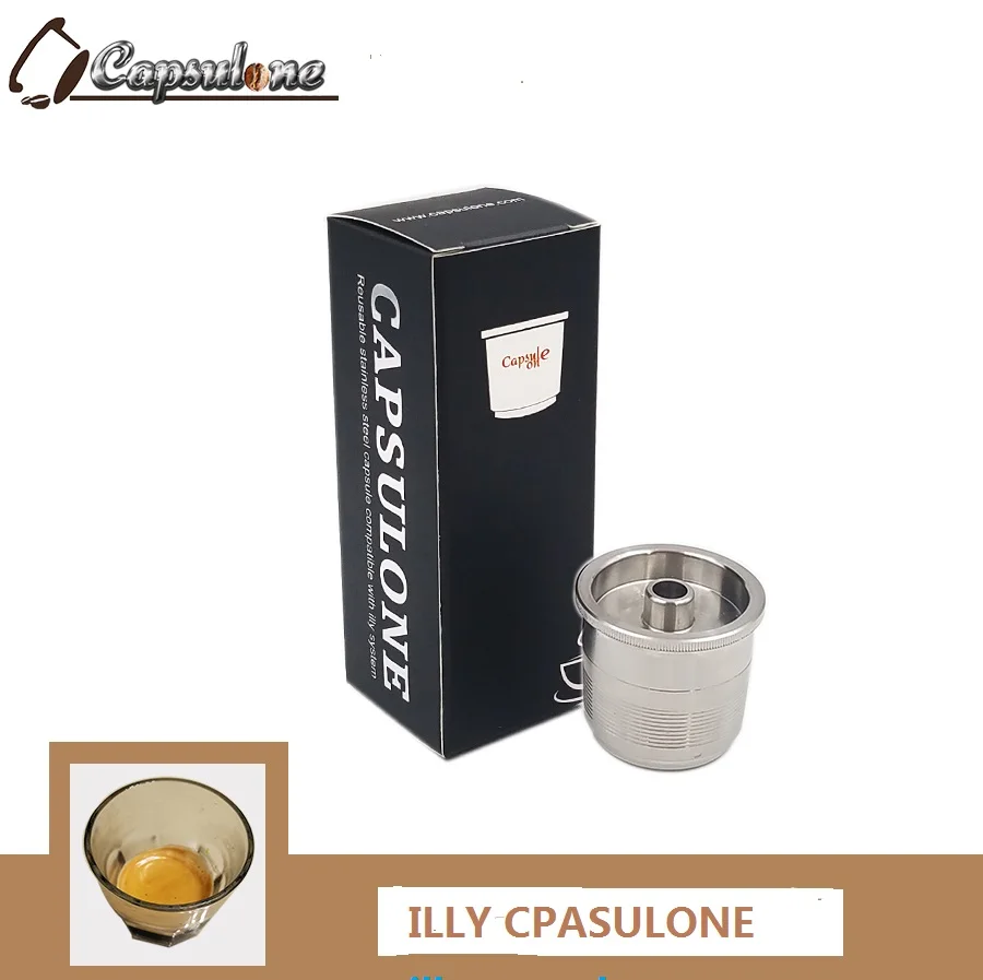 Capsulone/совместима с illy Кофеварка/нержавеющая сталь металлическая пополняемая
