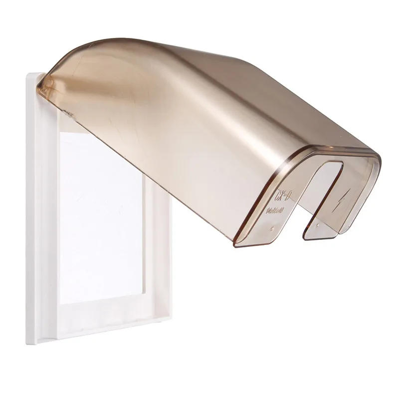 

KRST 86 Type Concealed Wall Switch Frosted Waterproof Box Splash Box Splash Touch Switch Cover Scrub Gold Home