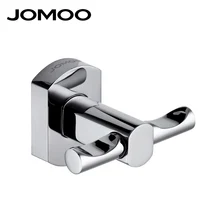 JOMOO Wall Mounted Brass Chrome Finish Coat Hook Robe Hooks Kitchen Bathroom Single Towel Robe Hat Hanger Bathroom Hardware