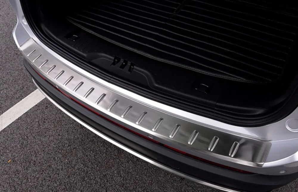 Автомобиля стикер Нержавеющая сталь внешний Задний бампер протектор плиты крышка подходит для Ford Edge 2016 задний бампер защитник отделка